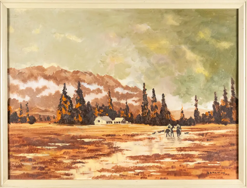 Brian Patton - framed oil on board - "After The Storm" - H-290 W-390 Image 1++