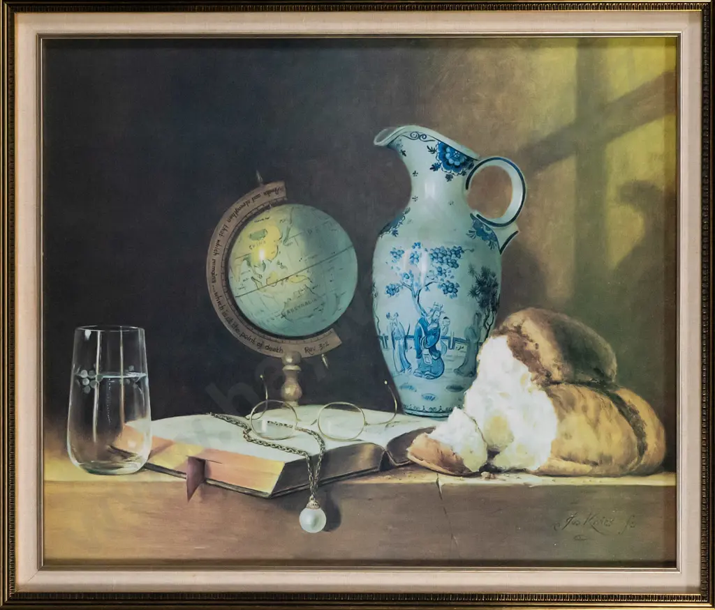 Jos Kivits - framed oil - "Pearl of Great Price" H-430 W-520 Image 1++