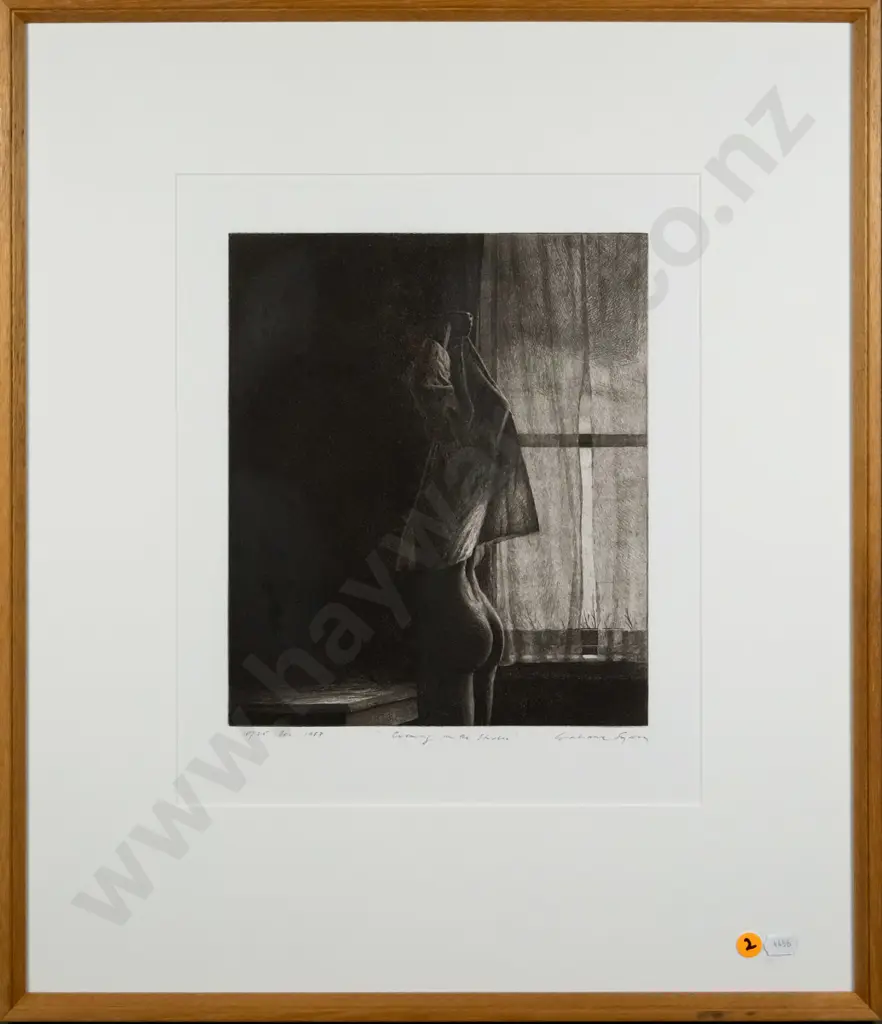 Grahame Sydney Dec 1987 - framed etching 18/25 - Evening in the Studio H-280 W-240 Image 1++