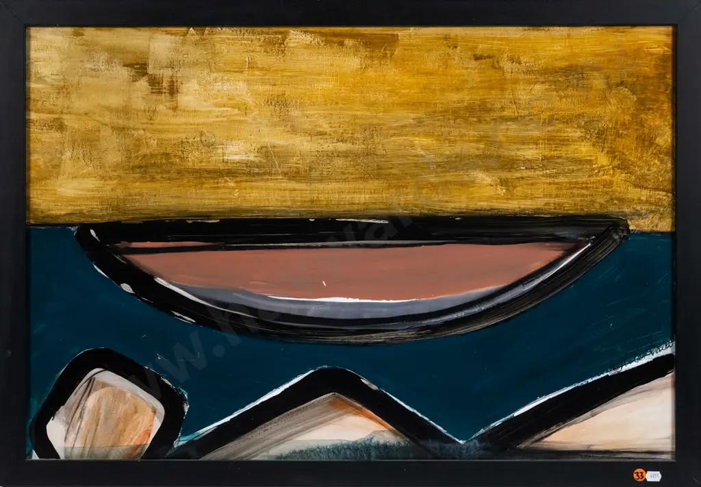 Des Robertshaw - framed oil - "Still Life" H-500 W-740 Image 1++