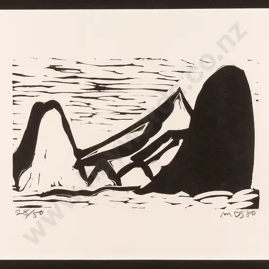 Michael Smither '80 - framed screenprint 28/50 - untitled H-110 W-170