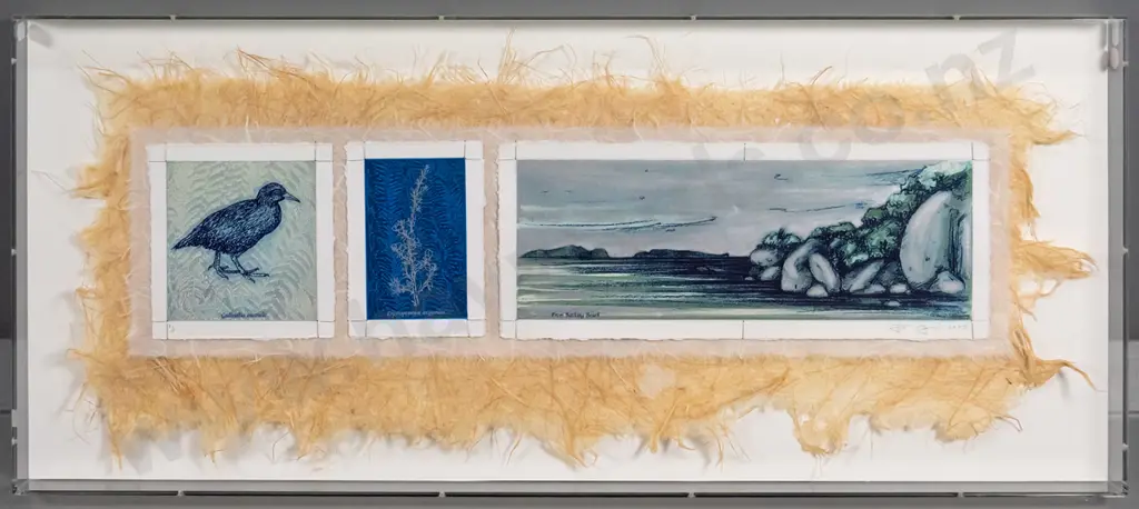 Jo Ogier 2003 - perspex-cased mixed media triptych - H-240 W-640 Image 1++