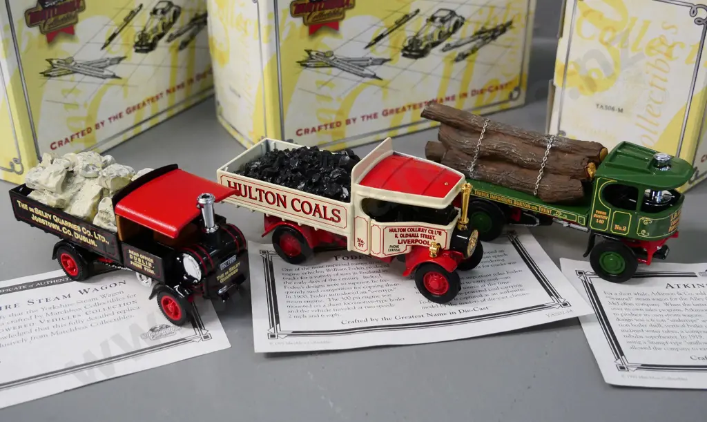 3 Matchbox Collectables die-cast vintage trucks in original packaging with certificates Image 1++