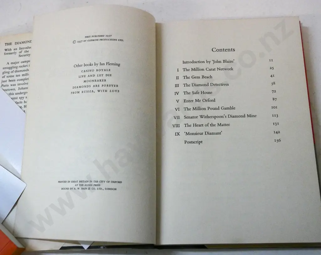 The Diamond Smugglers - Ian Fleming first edition 1957 Image 1++