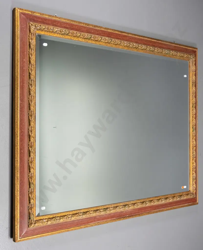 gilt framed bevelled edge wall mirror H-1250 W-960 Image 1++