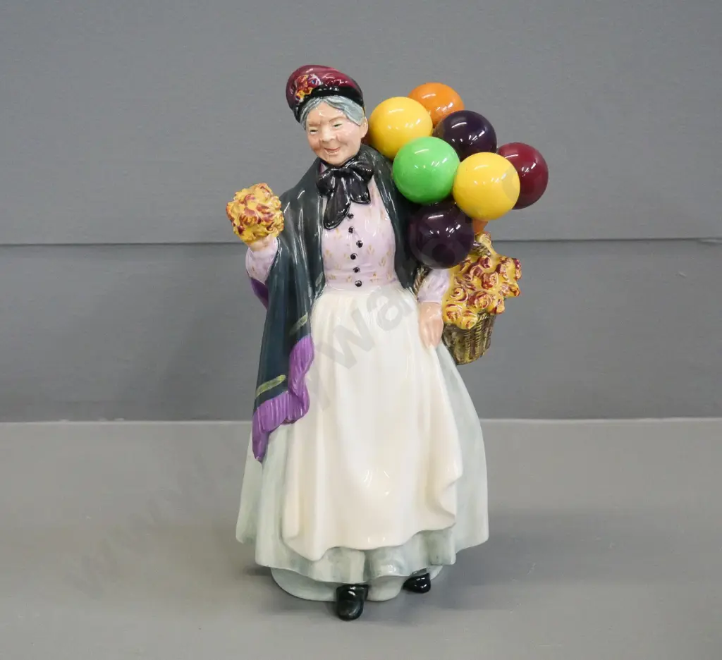 Royal Doulton balloon seller figure - "Biddy Penny Farthing" No. HN1843 H-230 Image 1++