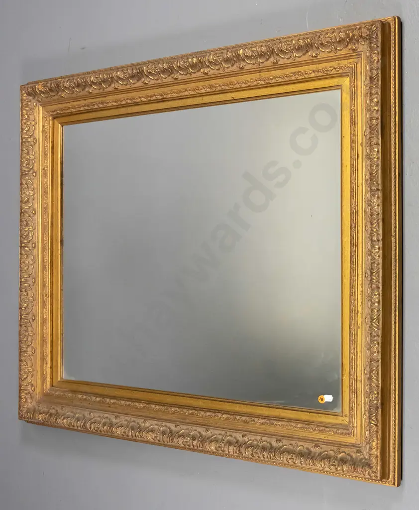 gilt framed wall mirror H-830 W-980 Image 1++