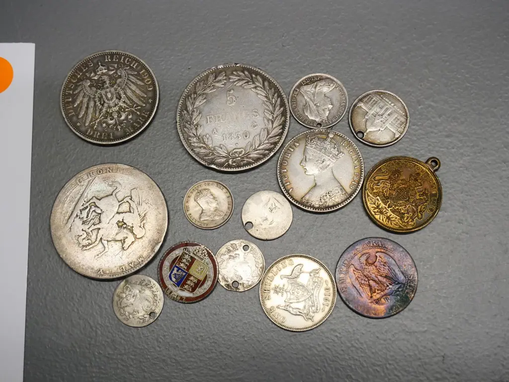 assorted vintage and antique coins - 1830 French, 1840 English, 1909 German, etc. Image 1++