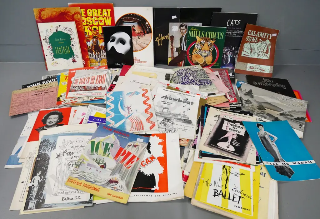 large collection of programs for theatre, musicians, circus, etc - many local New Zealand, also London, Australia,etc. Image 1++