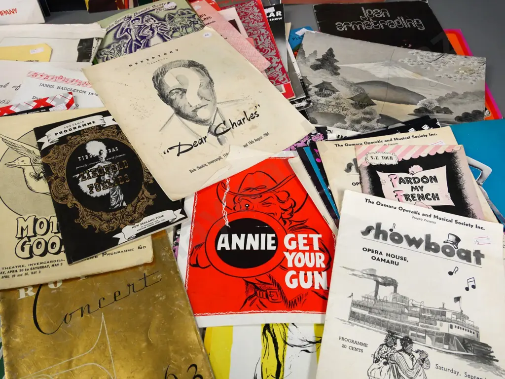 large collection of programs for theatre, musicians, circus, etc - many local New Zealand, also London, Australia,etc. Image 1++