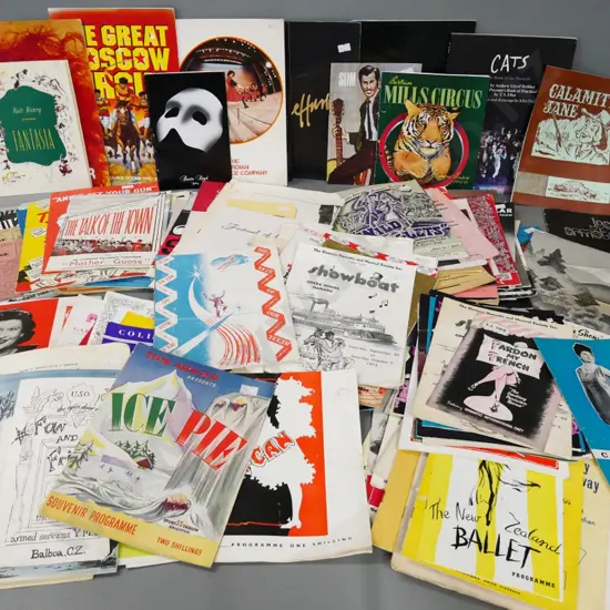 large collection of programs for theatre, musicians, circus, etc - many local New Zealand, also London, Australia,etc.