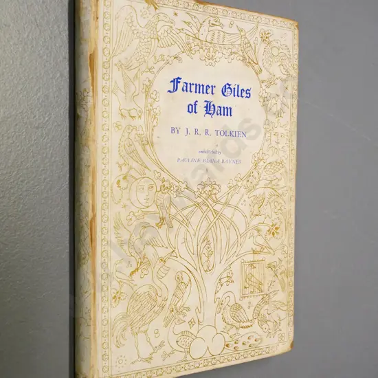 JRR Tolkein - Farmer Giles of Ham - 1949 first edition. Ex library, foxing, staining, wear and tear