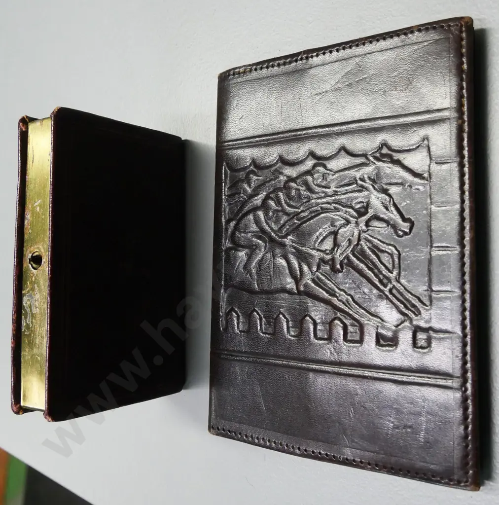 1956 Southland Centennial Post Office Savings Bank money box, embossed leather case & 1953 Dunedin Jockey Club race book Image 1++