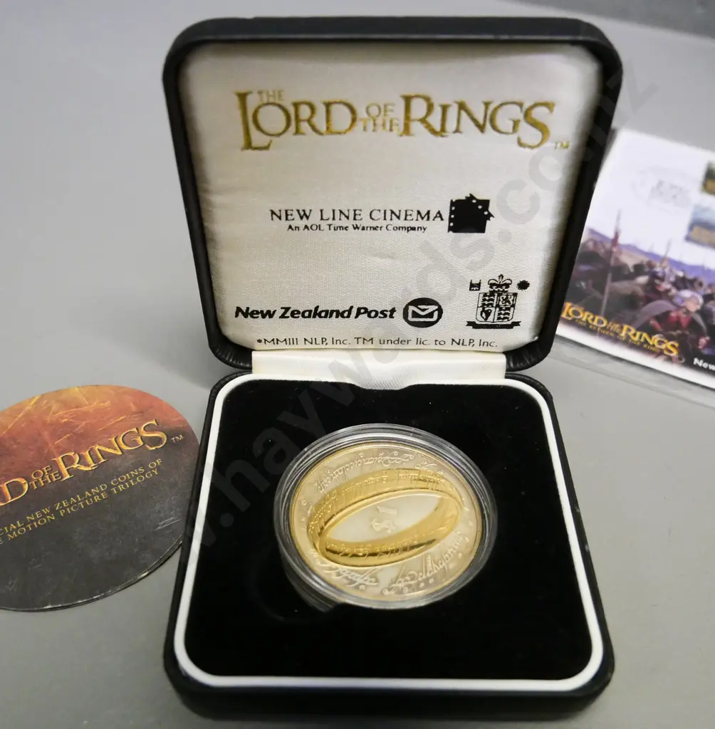 assorted Lord of the Rings commemorative postage stamps, first day covers, postcards & sterling silver cased $1 coin Image 1++