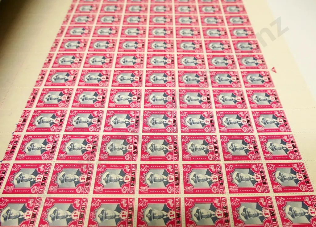2 volumes loose mint stamp sheets/part sheets - Royal visits/coronation, NZ, Cook Islands, Rhodesia, South Africa etc. Image 1++