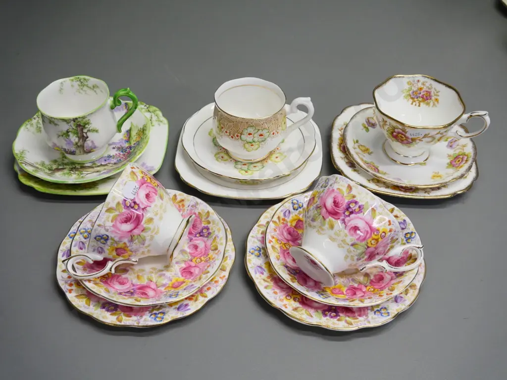 5 Royal Albert trios including Greenwood Tree, Evesham, Rockery and 2 Serena Image 1++