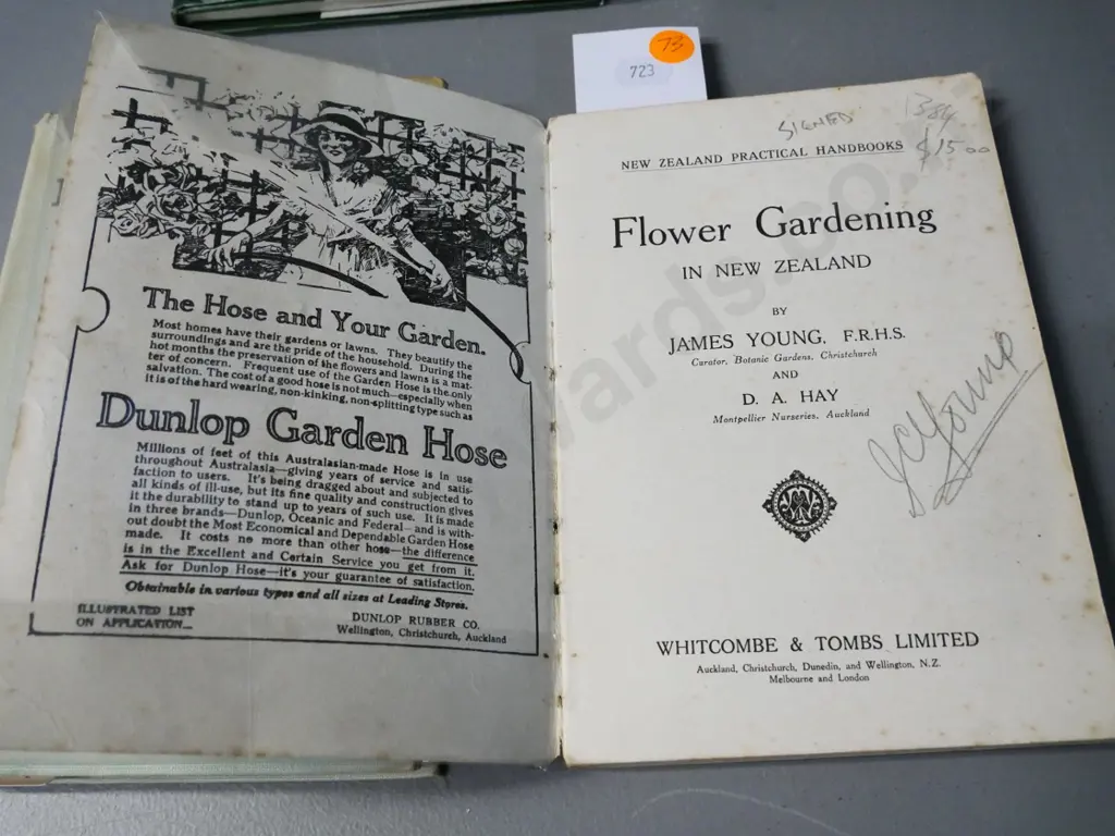 4 gardening books - Flower Gardening in NZ, 1907 My Rock Garden, 2x E.M. Blacklock memoirs Image 1++