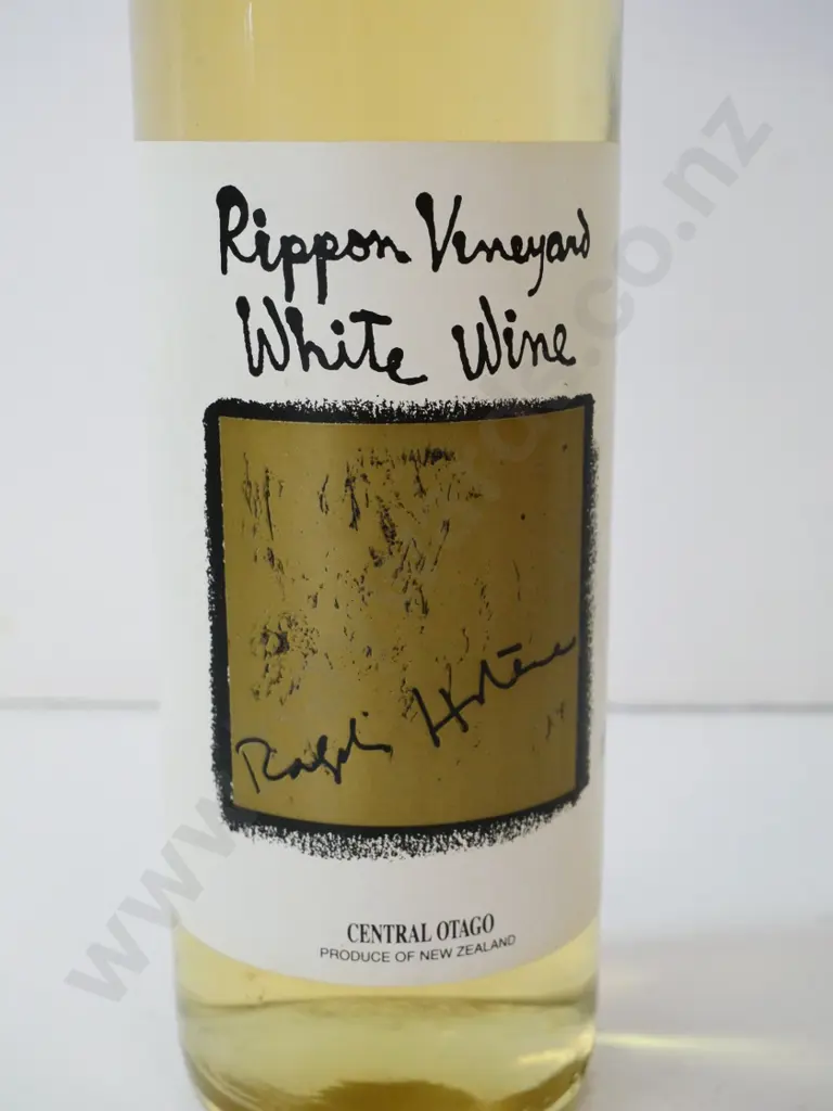 bottle of 1999 Rippon white wine with Ralph Hotere label Image 1++