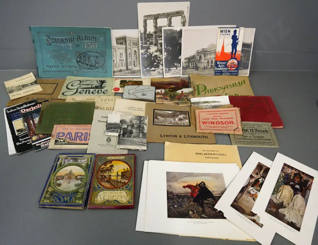large assortment of souvenir photos sets, postcards, photo prints, etc. - UK, Europe, India, Egypt etc. Image 1++