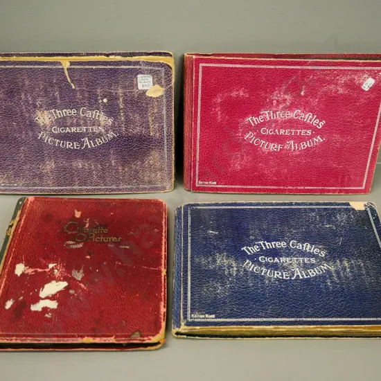 4x Three Castles cigarette card albums