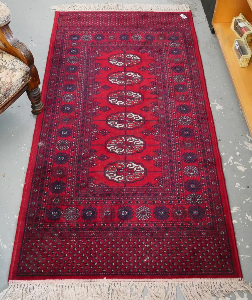 red woven wool floor mat L-1790 W-910 Image 1++