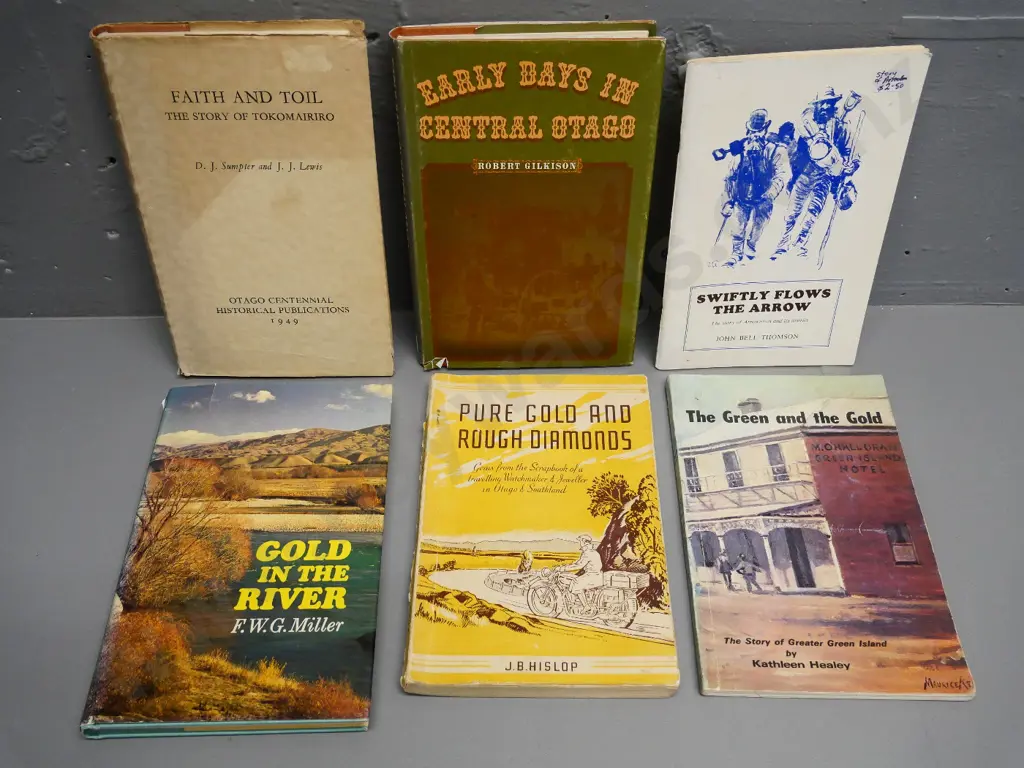 6 books - Otago and Southland local histories - Tokomairiro, Clutha, Central Otago, Green Island etc. Image 1++
