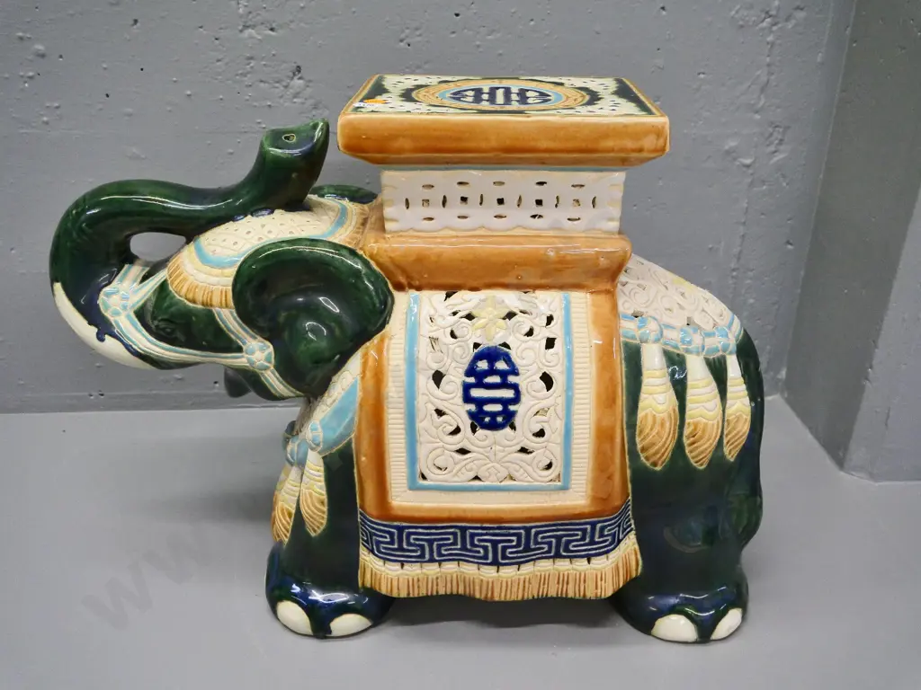 large Asian elephant plant pot stand H-380 L-510 W-210 Image 1++