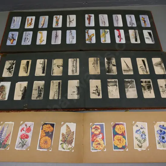 two 3 Castles and one other collector card albums, one full and others with partial contents