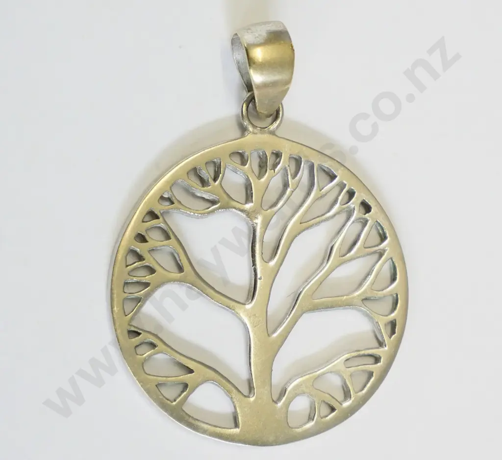 silver tree of life pendant no chain stamped 925 Image 1++