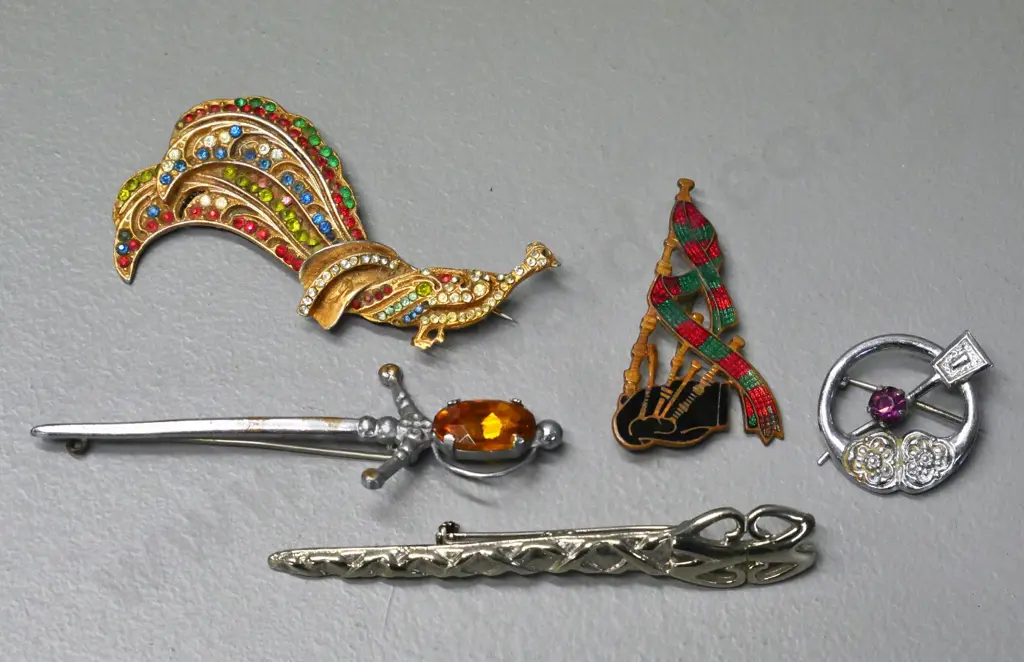 5 asstd costume brooches Image 1++