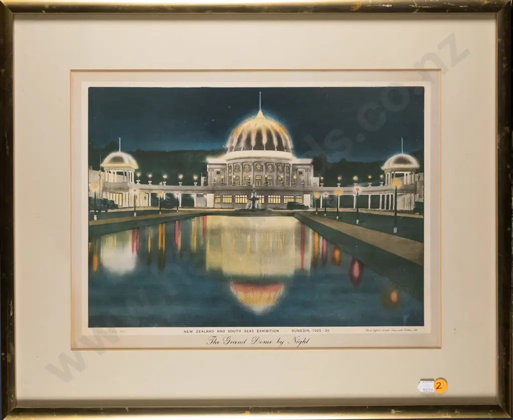 framed New Zealand and South Seas Exhibition print H-240 W-340 Image 1++