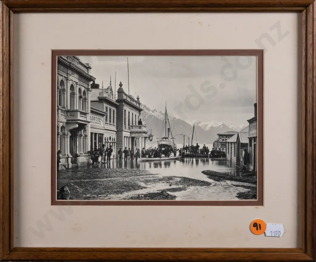 framed reproduction photograph - early Queenstown H-130 W-180 Image 1++