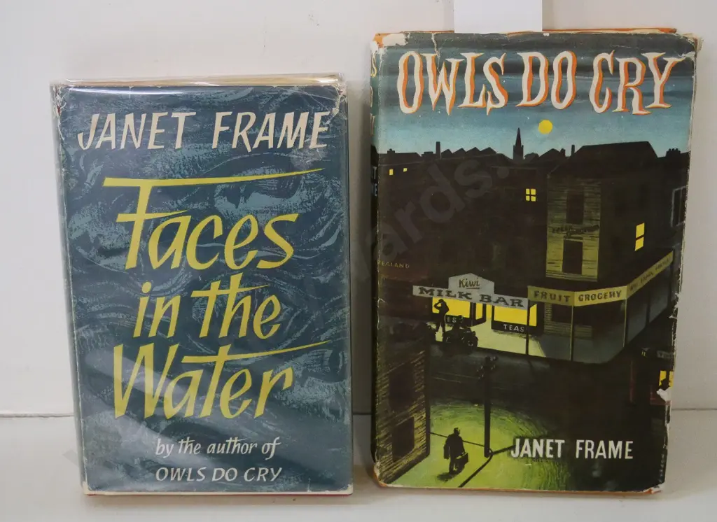 2 Janet Frame novels - 1st edition Faces in the Water & 2nd edition Owls Do Cry, wear to both Image 1++