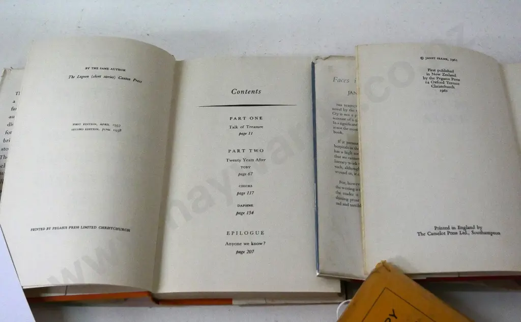 2 Janet Frame novels - 1st edition Faces in the Water & 2nd edition Owls Do Cry, wear to both Image 1++