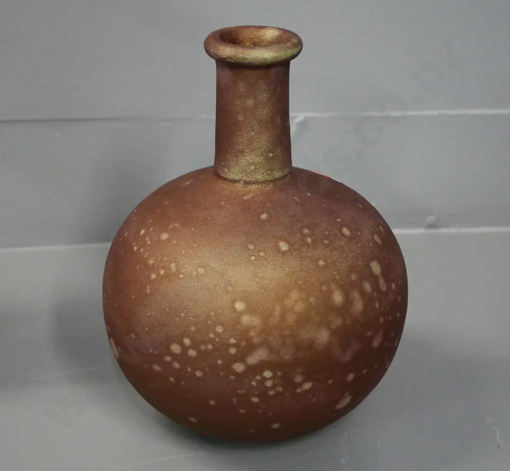 Danny Moorwood art pottery narrow neck matte glazed brown pottery vase H-220 D-170 Image 1++