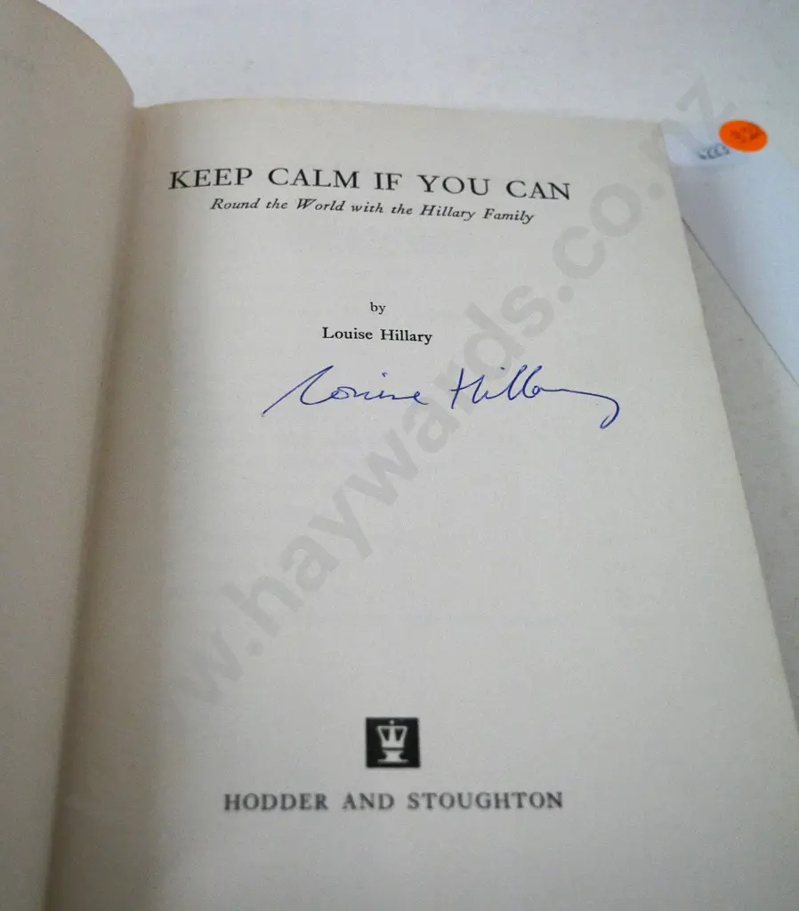 3 books - Louise Hillary signed copy Keep Calm if You Can, NZ Rugby Football, Steve Fairbairn on Rowing Image 1++