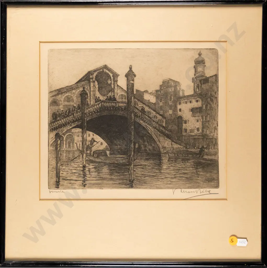 framed etching - Venice H-220 W-260 Image 1++