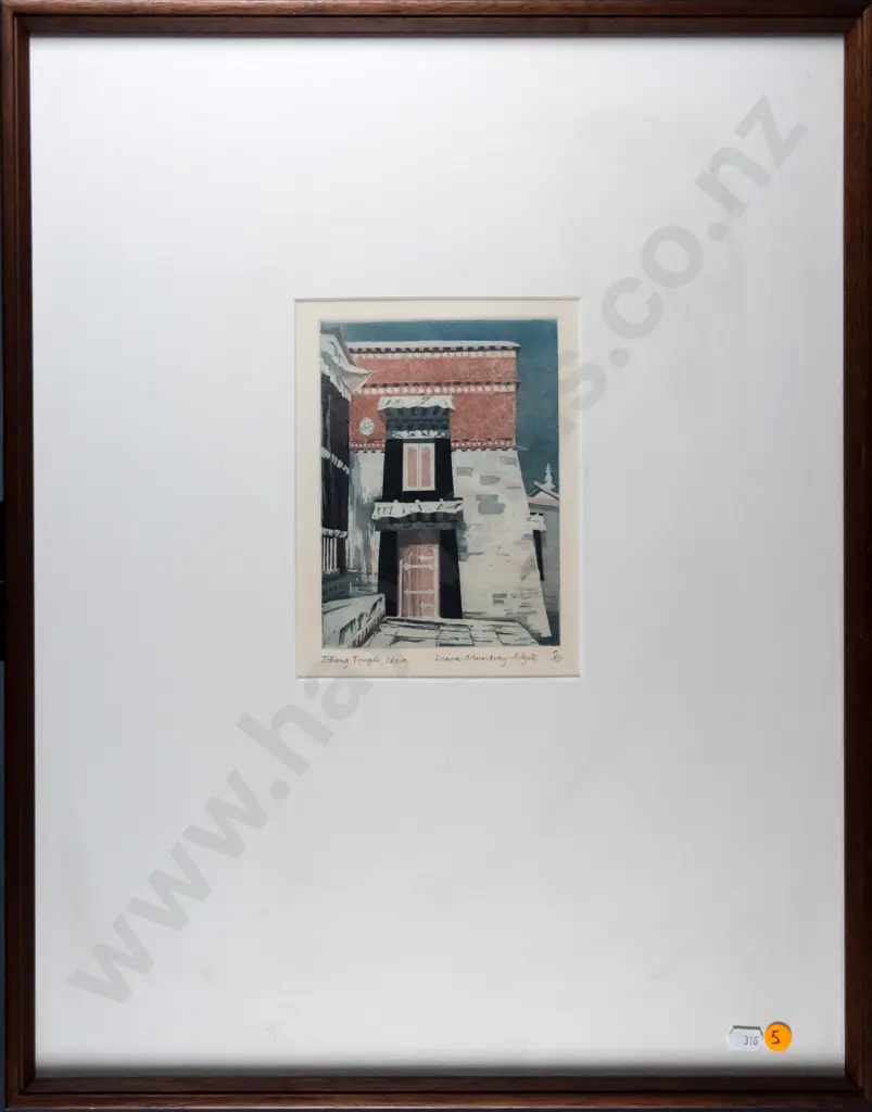 Diana Macartney-Filgate - framed ltd edition print 9/50 - Jokhang Temple, Lhasa H-170 W-120 Image 1++