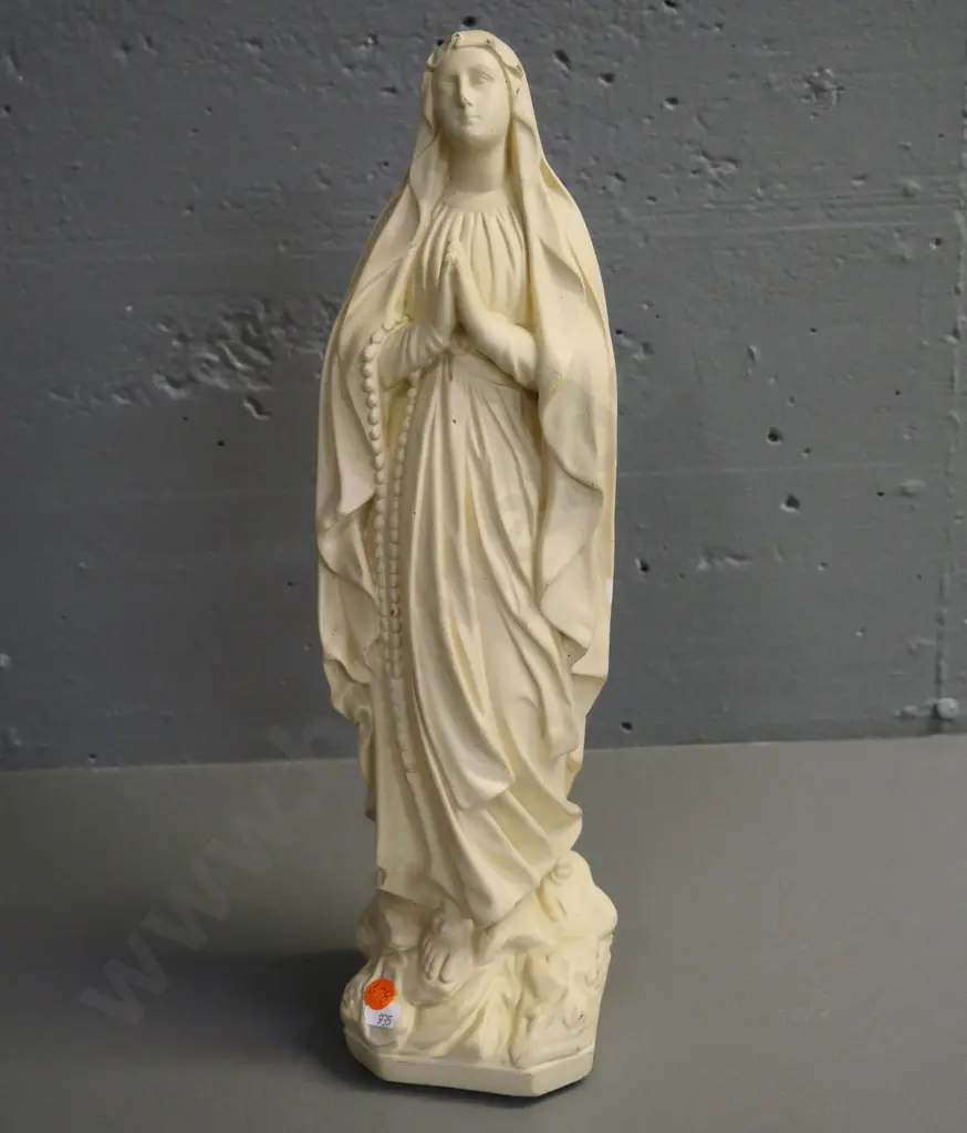 painted plaster religious figure - some flaking to paint H-450 Image 1++
