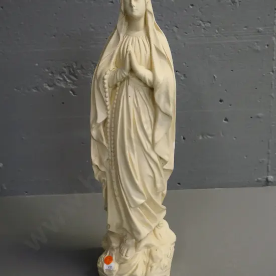 painted plaster religious figure - some flaking to paint H-450