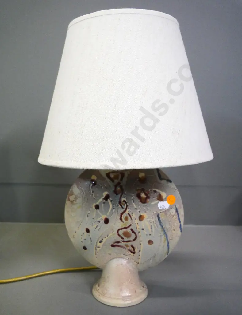 table lamp with pottery base - H-420 including shade Image 1++