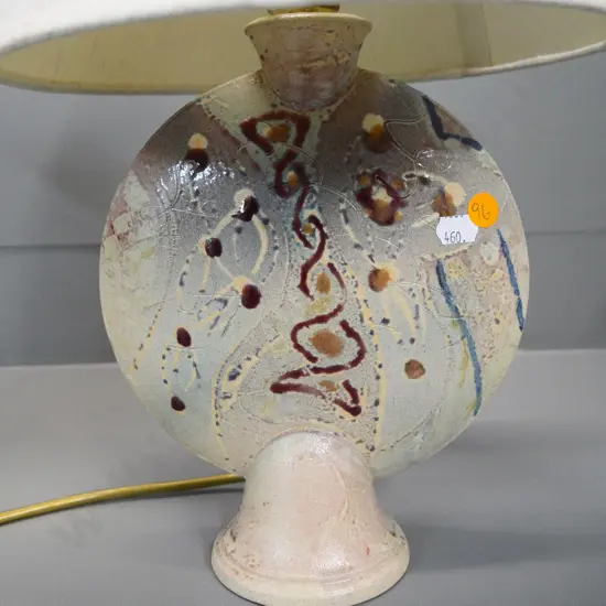 table lamp with pottery base - H-420 including shade
