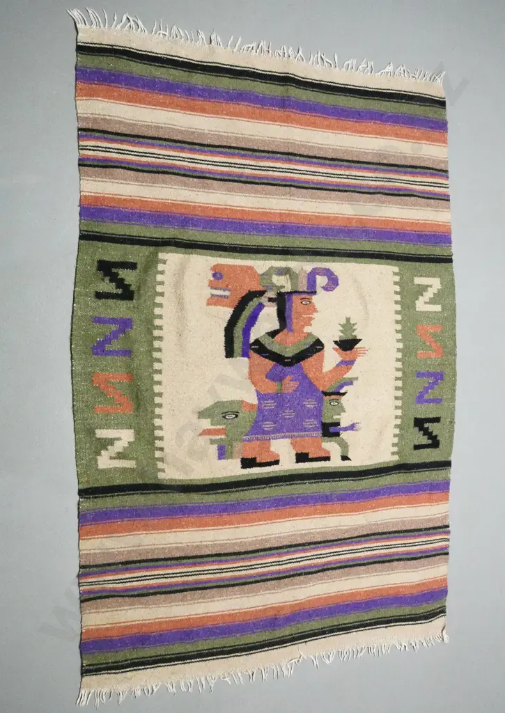 hand woven woolen mat/wall hanging L-1920 W-1200 Image 1++