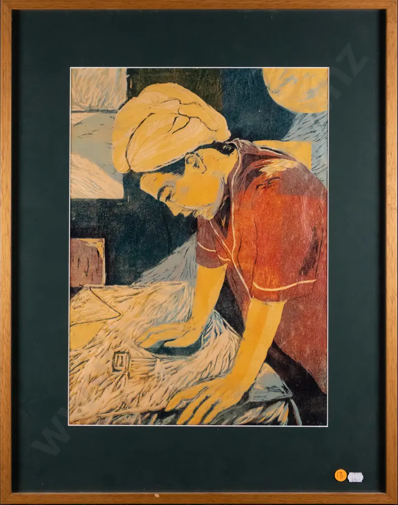 framed screen print - figure H-410 W-300 Image 1++