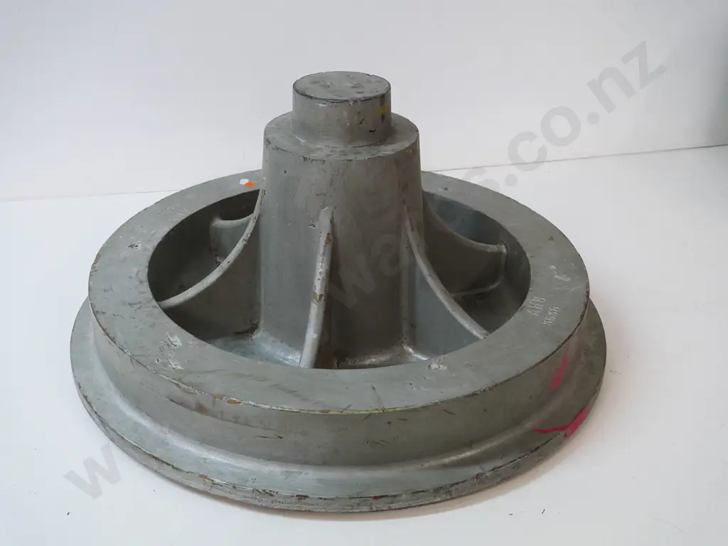 large grey painted wooden foundry form stamped AHB 3538. H-300 Diameter 600 Image 1++