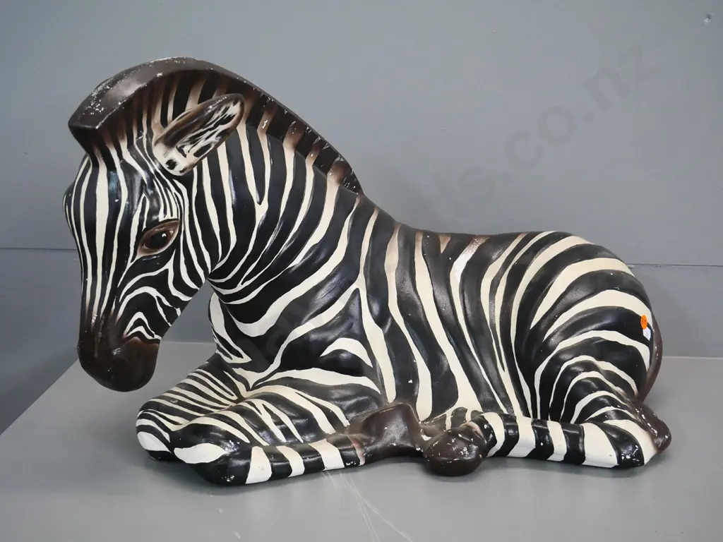 large ceramic zebra - numerous small bits of paint loss H-370 L-570 Image 1++