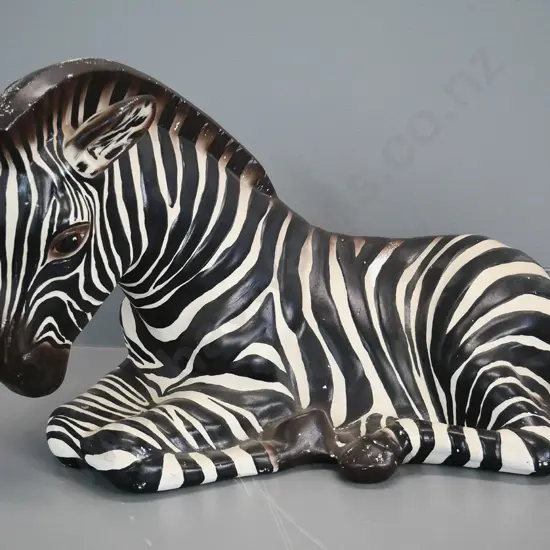 large ceramic zebra - numerous small bits of paint loss H-370 L-570