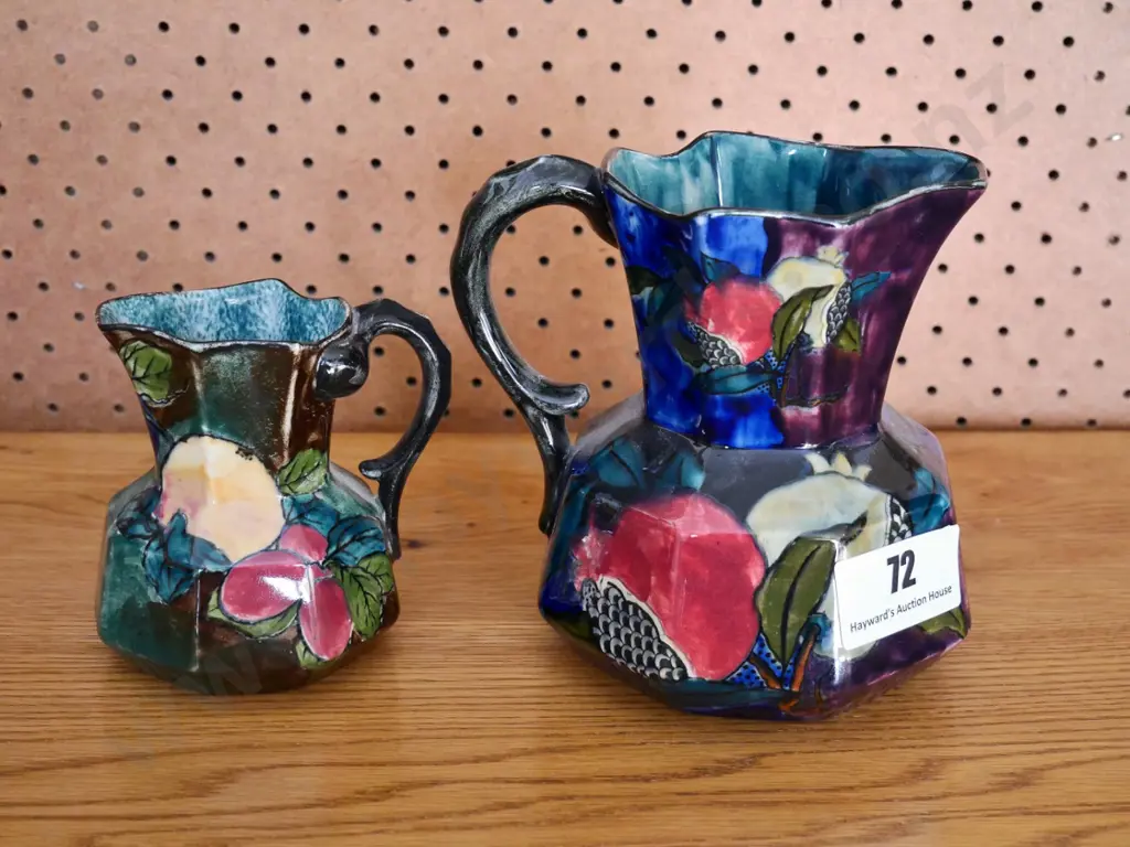 2x hand painted Hancock & Sons jugs Largest H-150 Image 1++
