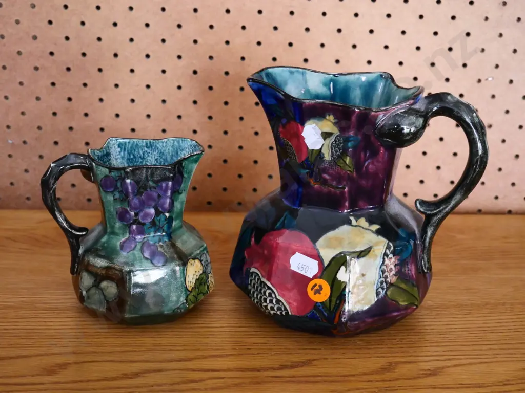 2x hand painted Hancock & Sons jugs Largest H-150 Image 1++