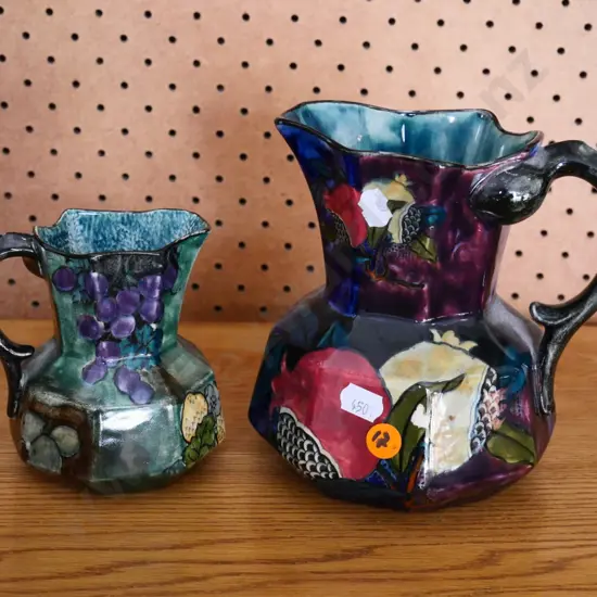 2x hand painted Hancock & Sons jugs Largest H-150